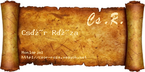 Csór Róza névjegykártya